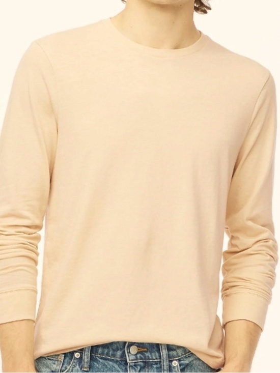J. Crew Other - JCrew Long-Sleeve Crewneck jersey Washed Shirt in Beige